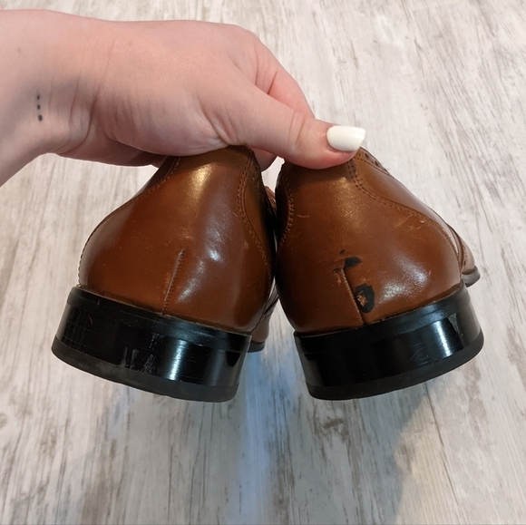 Stacy Adams Genuine Brown Leather‎ Oxford Men's Dress Shoes Size 11M - Picture 8 of 10